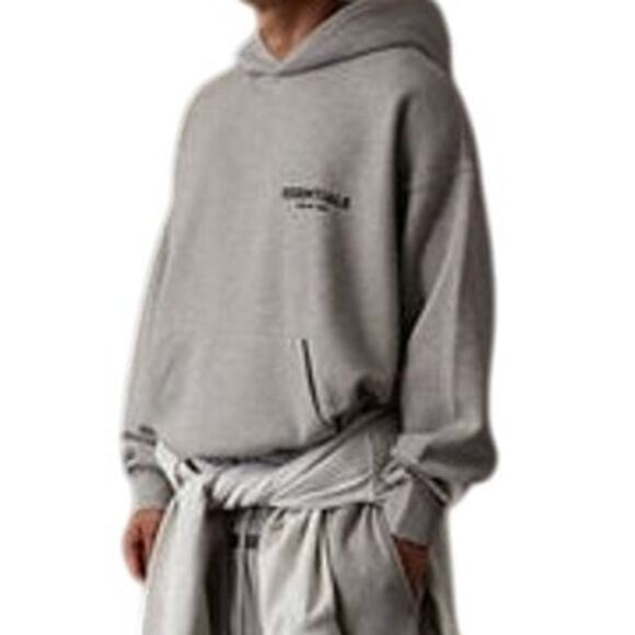 💎✨BRAND NEW✨💎FOG essentials Season 8 double line high street hoodie Gray - Picture 6 of 6